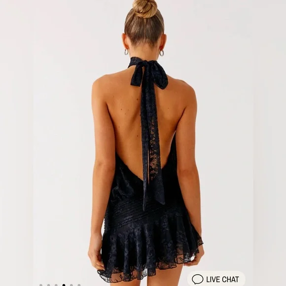 Peppermayo Exclusive - Willow Lace Mini Dress - Black Lace (NWT) - Picture 3 of 3